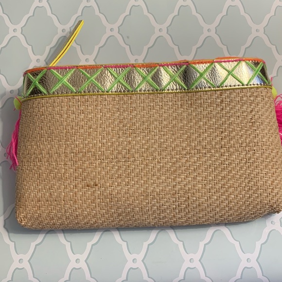 🎁 NWOT Lilly Pulitzer Baja Straw Clutch - Picture 4 of 6